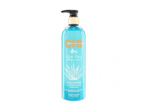 CHI Aloe Vera Išryškinantis garbanas šampūnas su alavijais ir agavų sultimis,  739 ml
